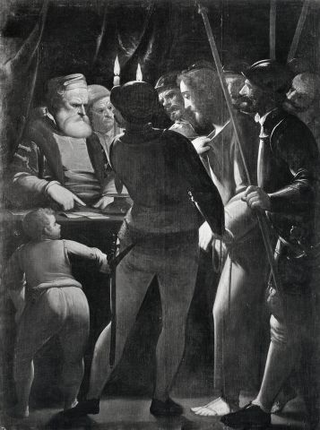 A. Villani e Figli — Luca Cambiaso (Moneglia, 1527 - Madrid, 1585). Cristo davanti a Caifa. Genova - Galleria di Palazzo Bianco — insieme